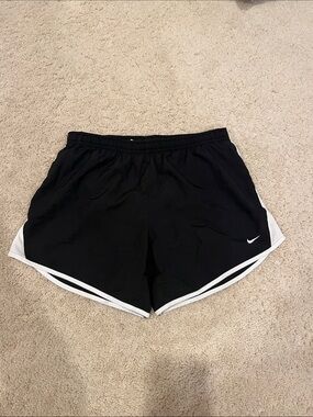 Nike Black Athletic Shorts with White Trim